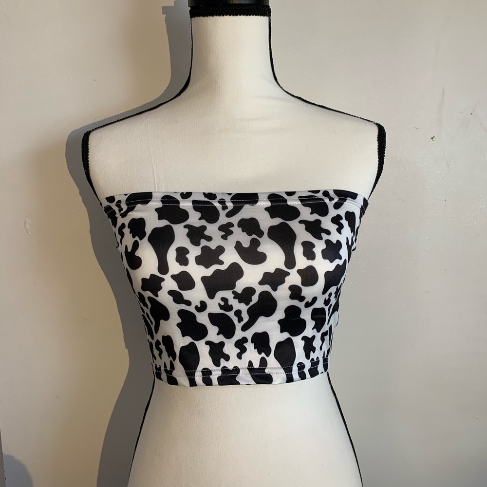 Cow Print Tube Top (Romwe)
